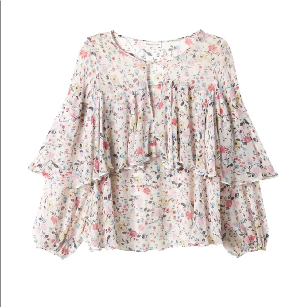 Rebecca Taylor Floral Silk Blouse